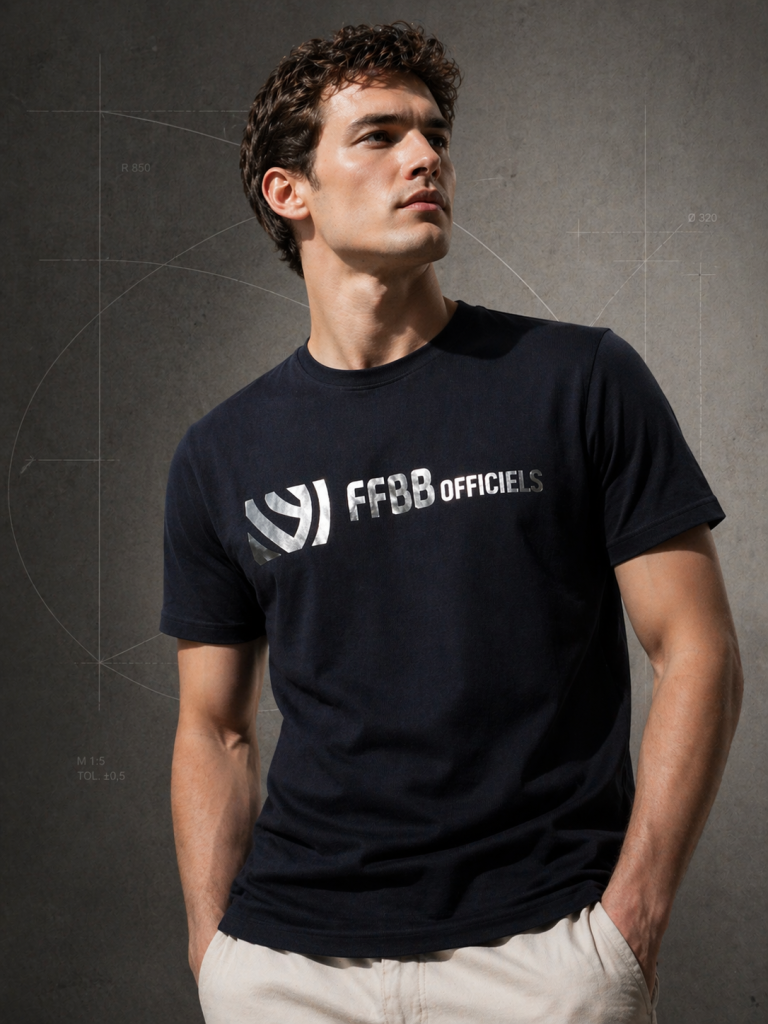 T-shirt FFBB Officiels bleu marine