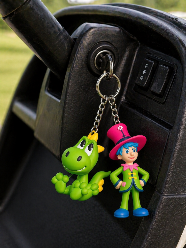 Porte-clés mascottes Flower Campings